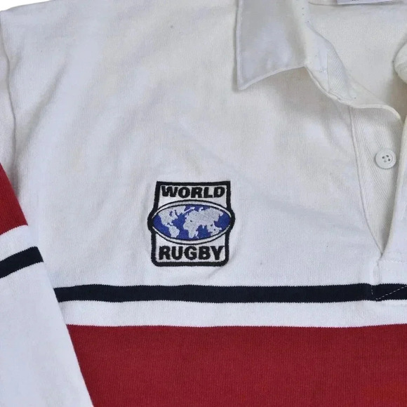 Barbarian Rugby Shirt England World in Union White Long Sleeve Athletic Size XXL - Picture 2 of 11